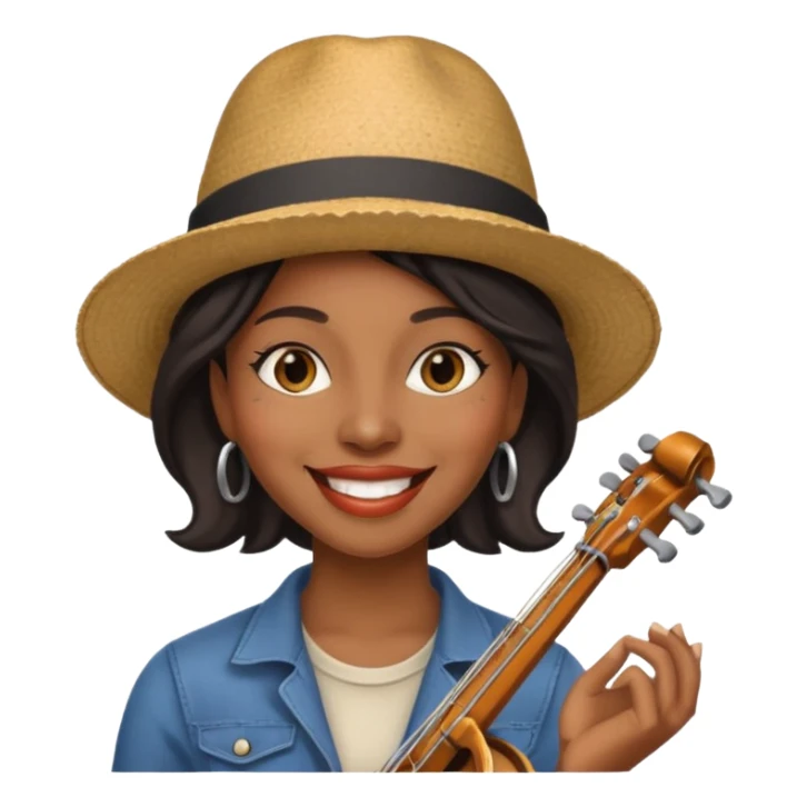 Street Music Performer black woman  sticker