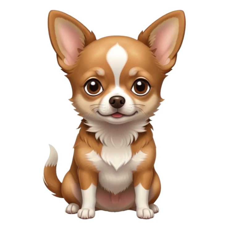 Braun mit weißen Abzeichen chihuahua  sticker