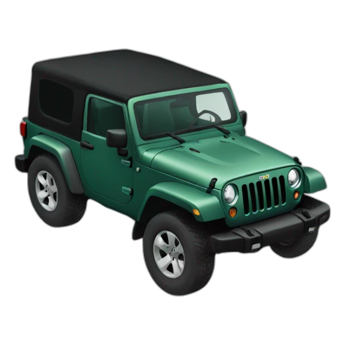 bald saudi man with long black beard riding black Jeep jk sticker
