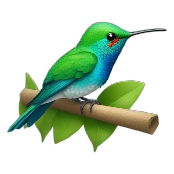 emoji de un colibrí arropado con una cobija  sticker