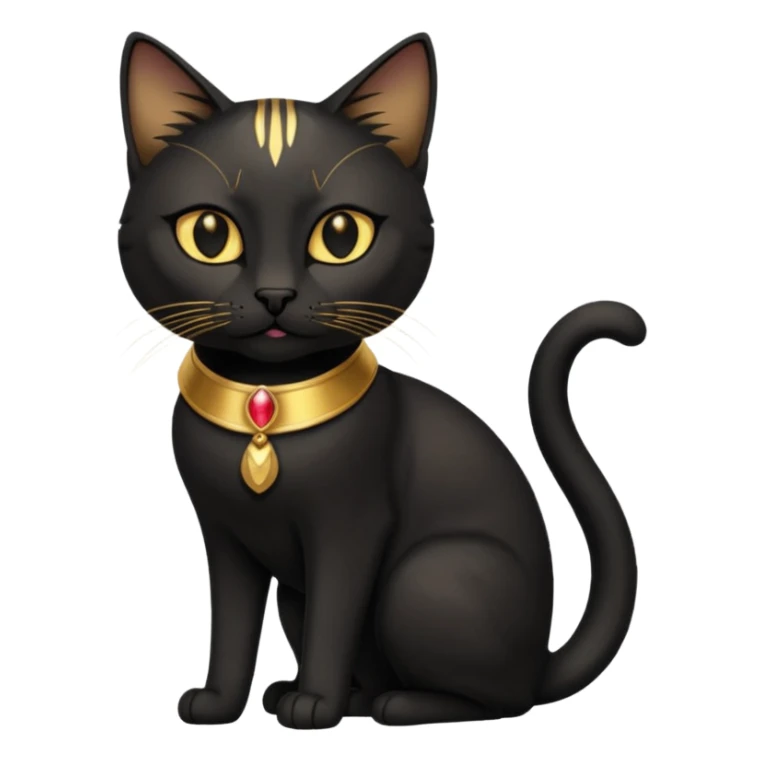 Egyptian Cats: Black cat with gold collar







 sticker