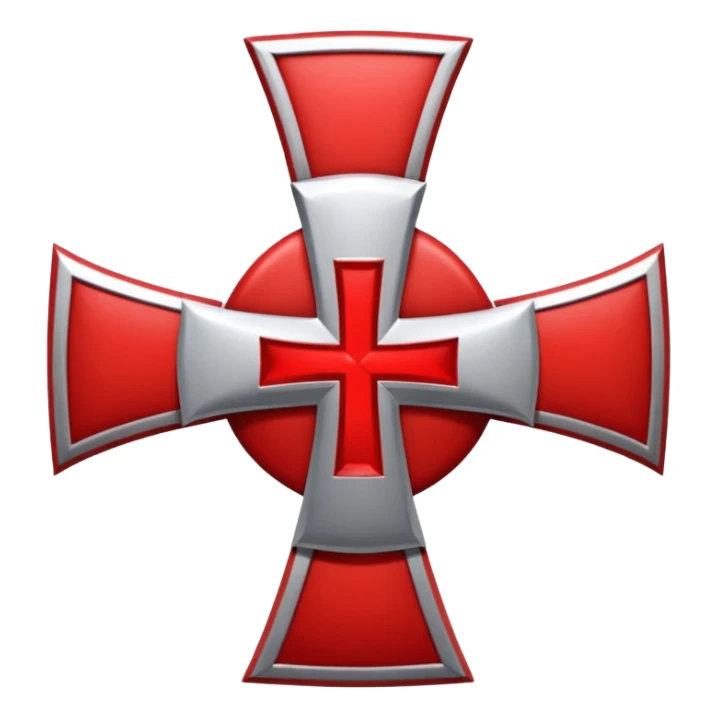 the red cross of the knights templar sticker