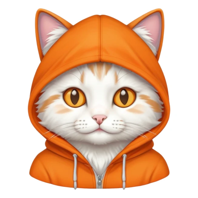 A cat wearing a hoodie  sticker