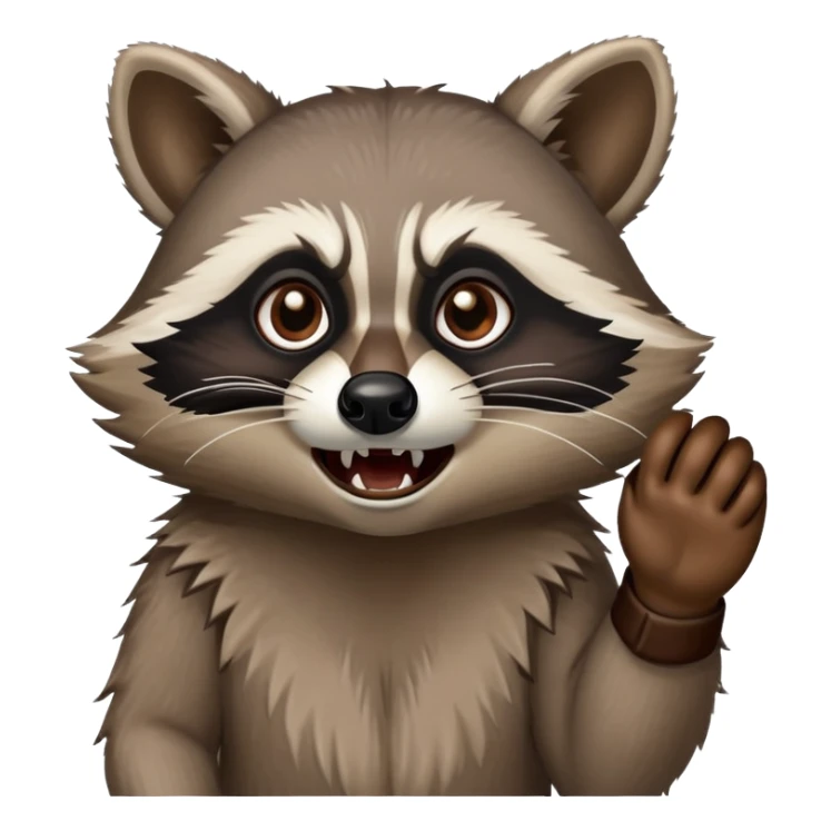 raccoon flicking people off sticker