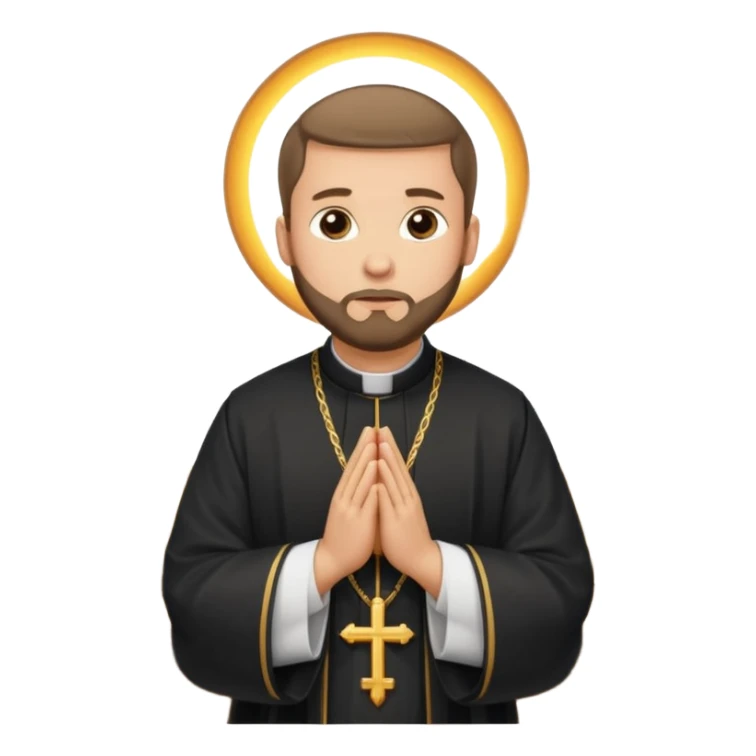orthodox christian priest in front of altar, praying sticker