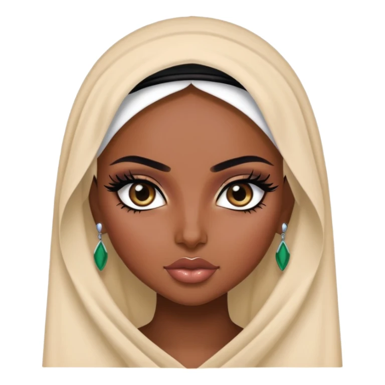 Saudi arabianbeauty, pretty bratz baddie, black eyeliner, sticker