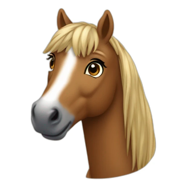 Ein Pony das die Fellfarbe Schimmel sticker