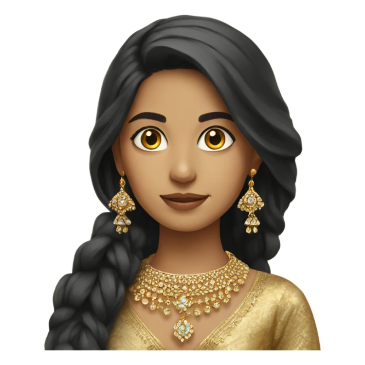 pakistani girl in gold jewellery  sticker