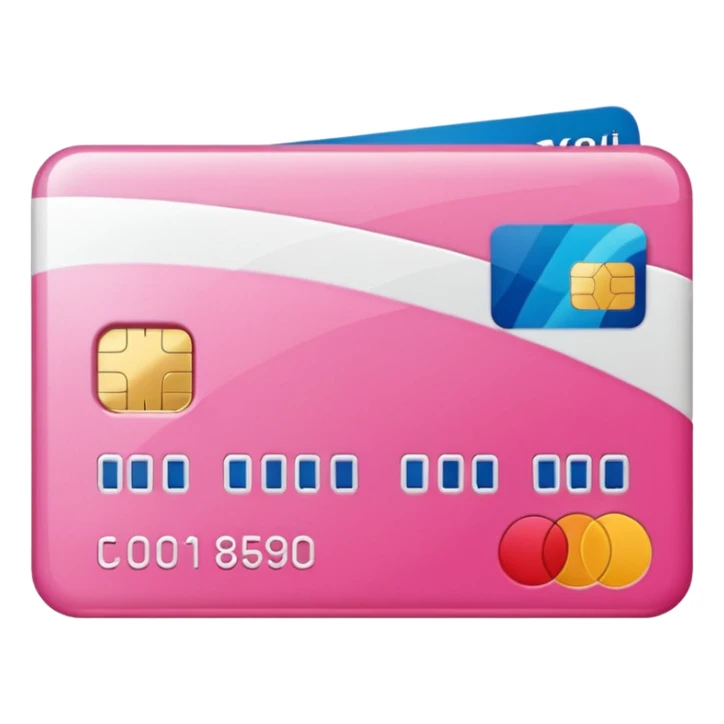 mix pink and white bank and credit card sticker