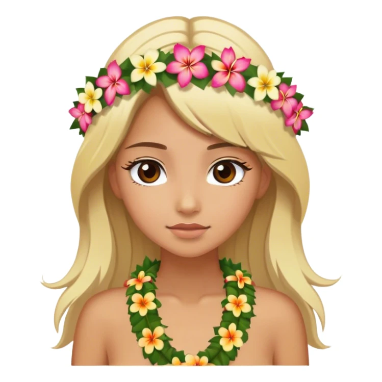 Blonde model with brown eyes, luxury honeymoon in Hawaii sticker