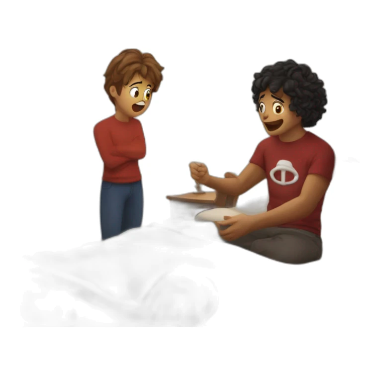 Guillaume does something occult in his room and gets yelled at by his mother. sticker