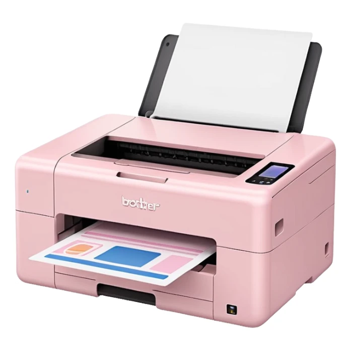 Light Pale Pink  Brother Scanner and laser Printer sticker