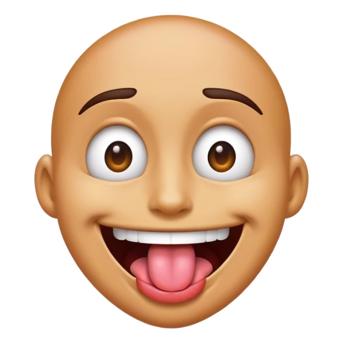 smiling emoji with his tougue out and devious eyes sticker