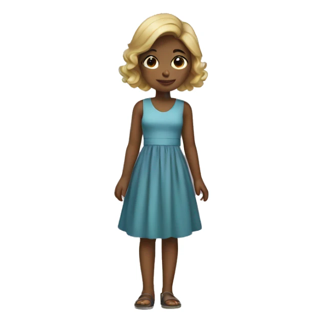 girl wearing a dress sticker