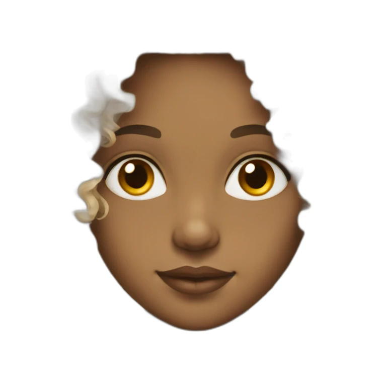 Mixed girl curly hair sticker