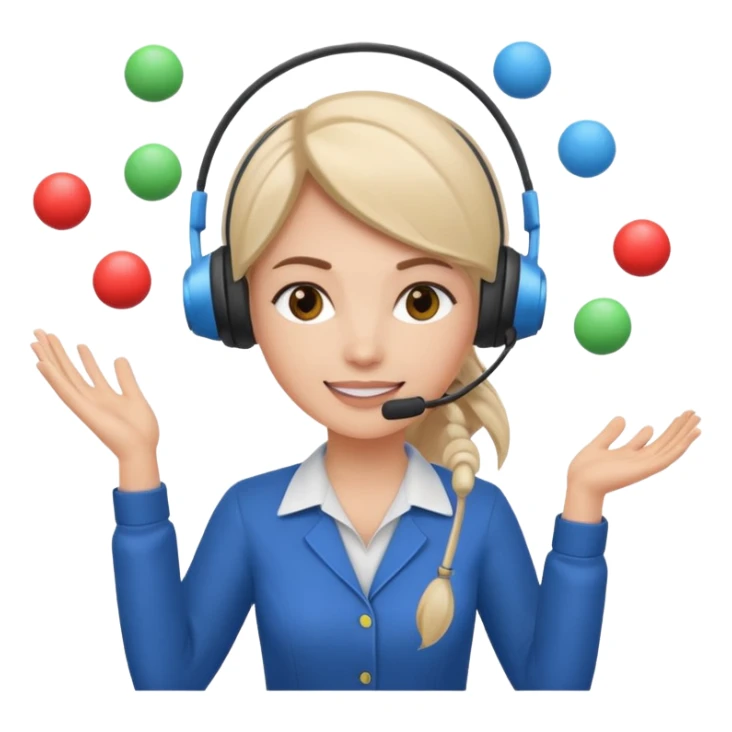 female digital marketer juggling all the responsibilities at bookeasy sticker