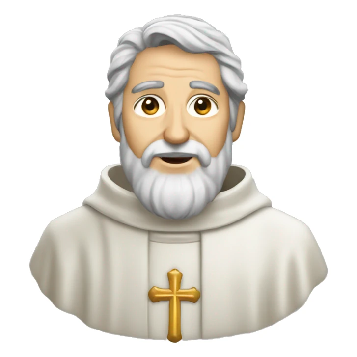Saint Peter the first pope (with a beard and gray hair) sticker