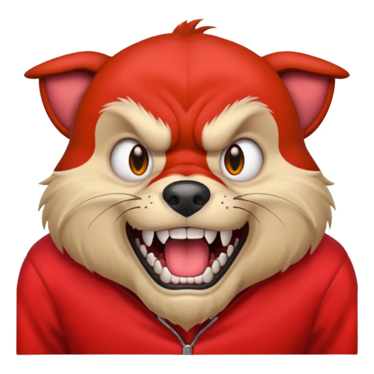 make one sad make one happy and make one mad a dog with red clothers sticker