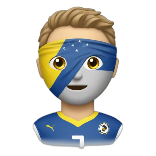 Fußballfan mit fahne sticker