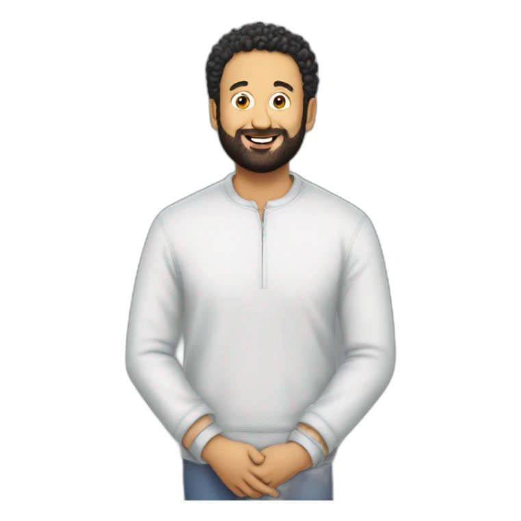 Cyril hanouna sur un caillou sticker