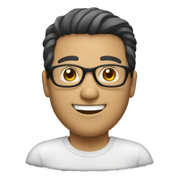 smiling face of a light-skinned man with dark glasses sticker