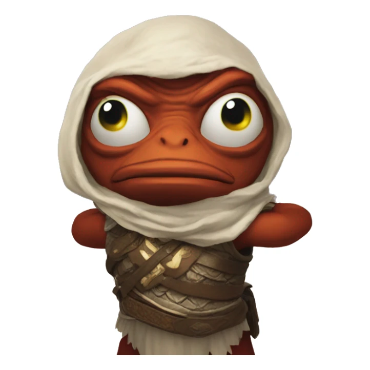 pepe playing god of war in pc  sticker