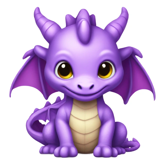 kawaii purple baby dragon  sticker