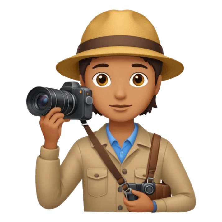 photographer taking a photo side view sticker