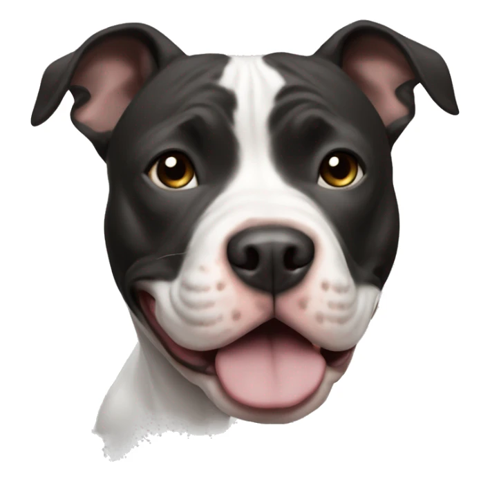 Black and white pitbull sticker