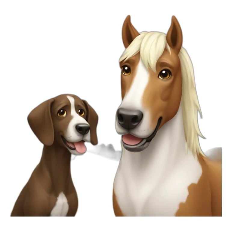horse and dog sticker