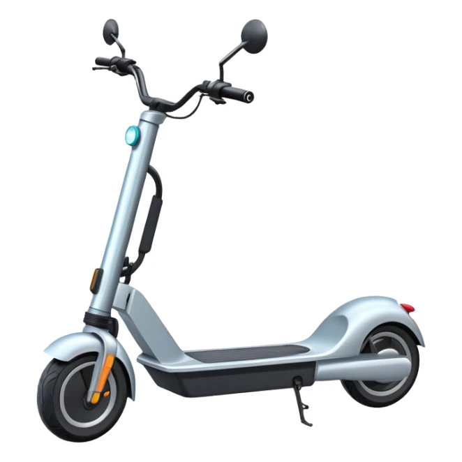 modern electric scooter with battery pack, transportation vehicle sticker