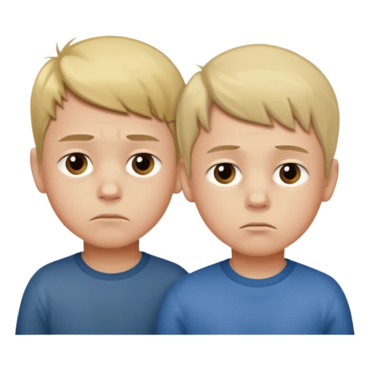 8 years old and 6 years old brothers feeling sad sticker