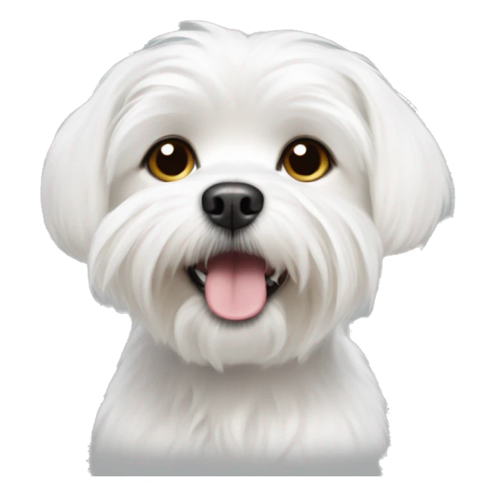 Maltese white dog cute no collar sticker