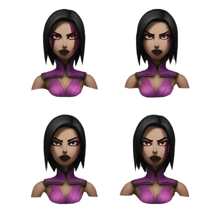 frightened Mileena Mortal Kombat X sticker