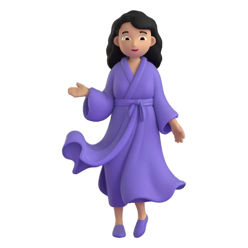 person with hair and clothes gently flowing in a refreshing summer breeze sticker