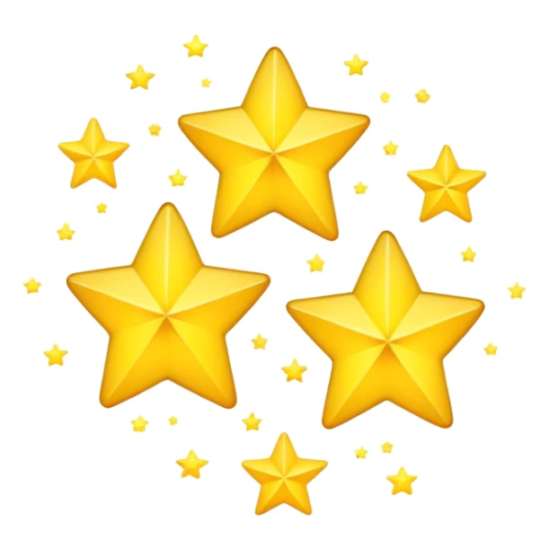 yellow stars twinkling sticker
