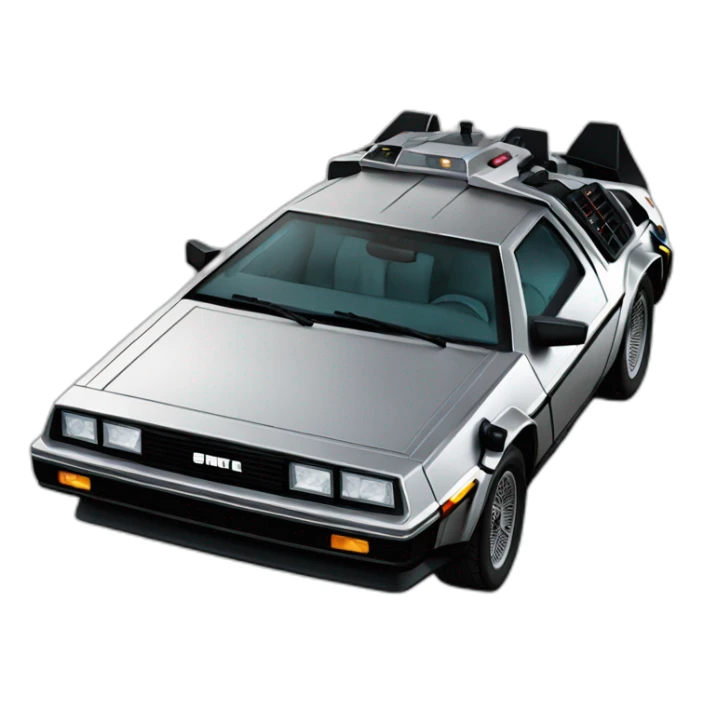 delorean back to the Futur sticker