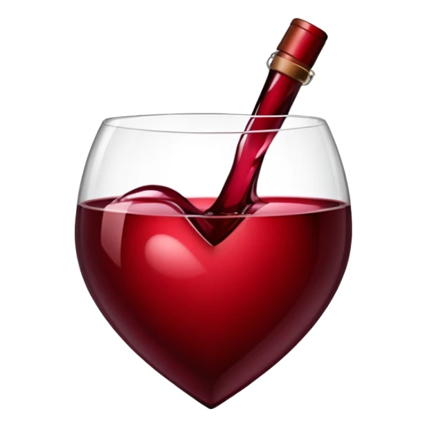 Wine-red Mahogany-red maroon-red heart shape sticker