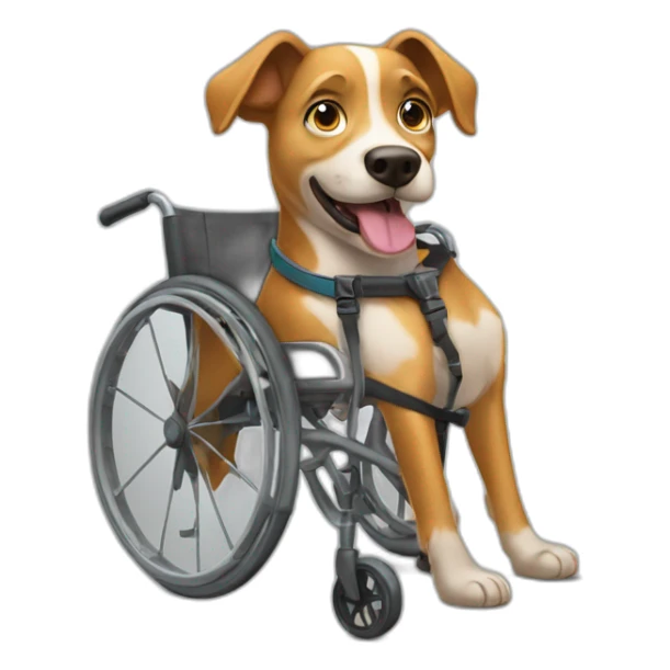 street dog in wheelchair sticker