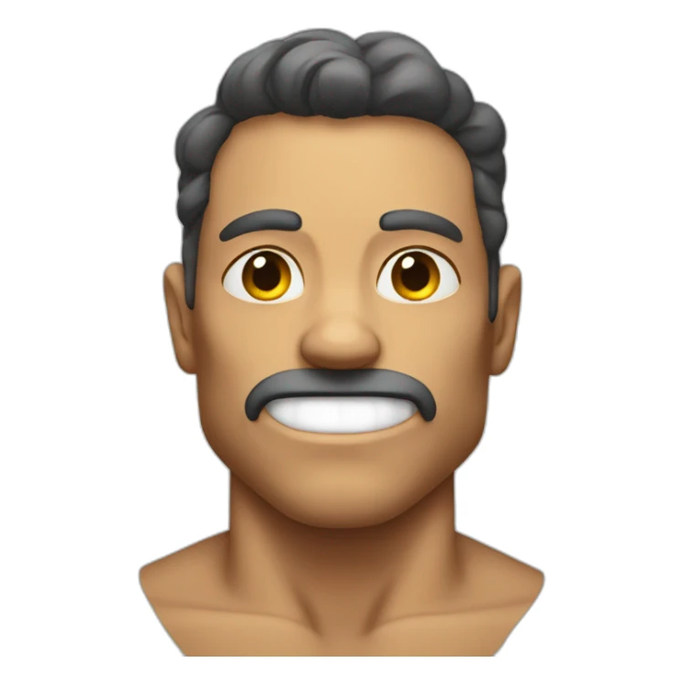 strong muscilar male face mewing sticker