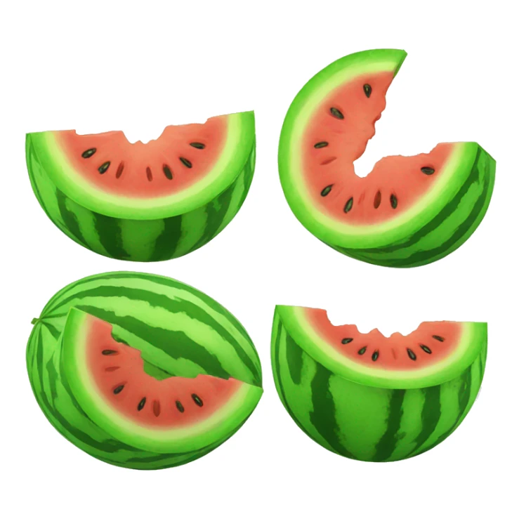 Green watermelon  sticker