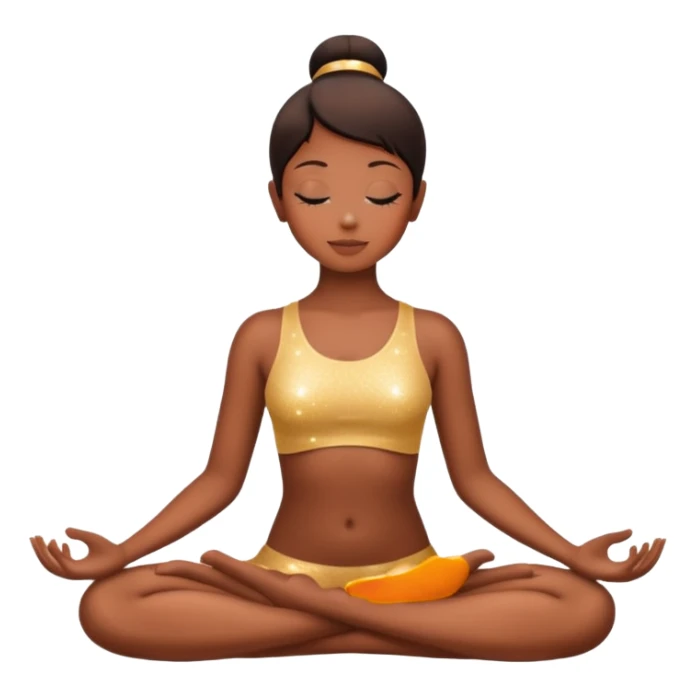 silhouette in lotus pose with sparkles sticker