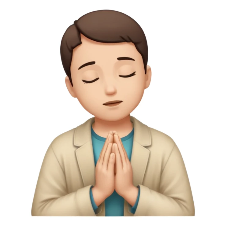 Person praying and talking to God, spiritual connection sticker