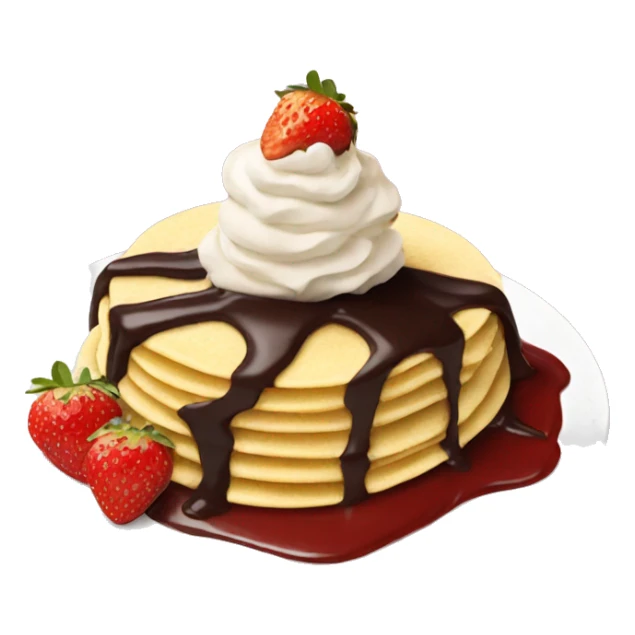 strawberry chocolate sauce crepe sticker
