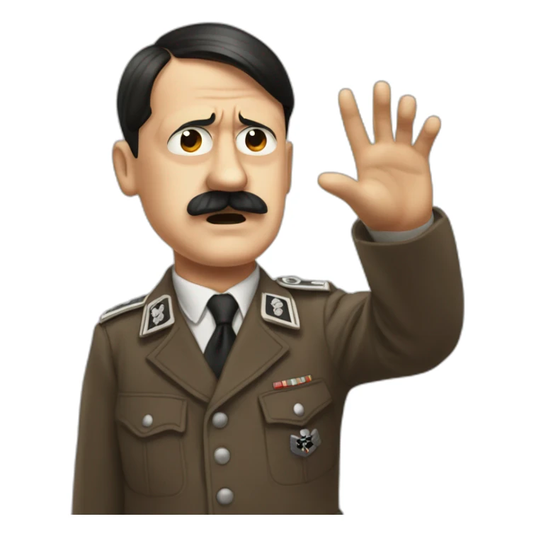 Adolf Hitler making a nazi salute sticker