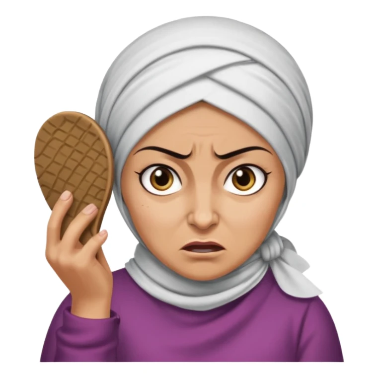 Terlik fırlatan anne sticker