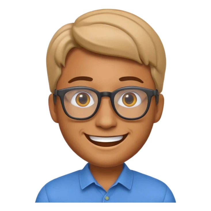 3D imoji of man who is graphics design sticker