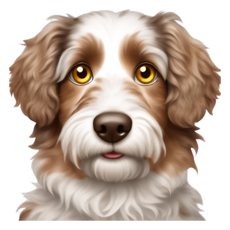 Aussiedoodle red merle yellow eyes sticker
