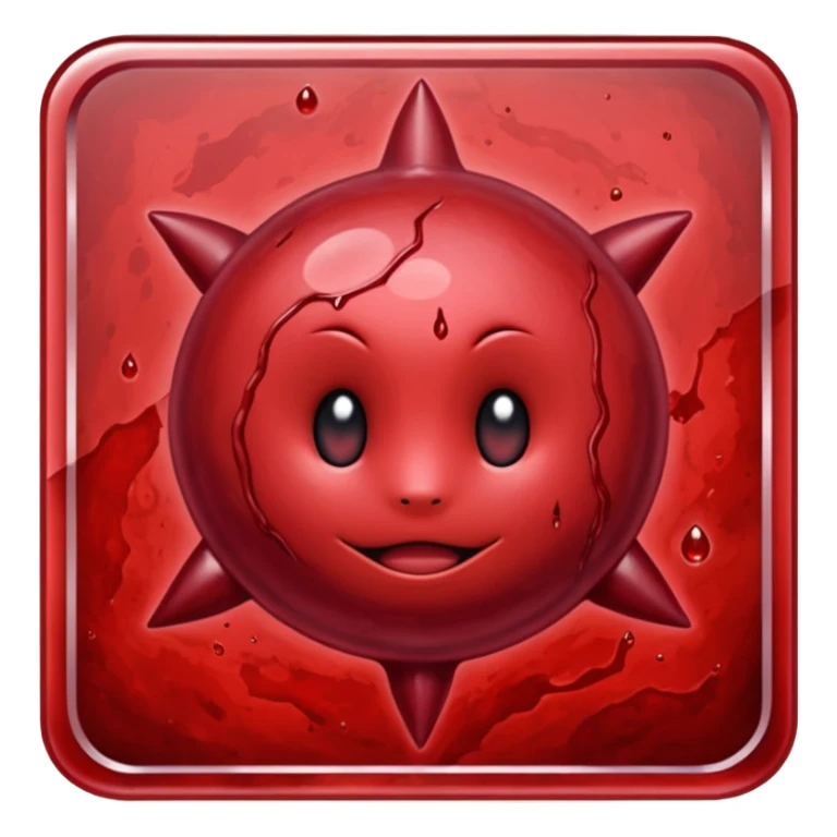 pokemon card made of blood sticker