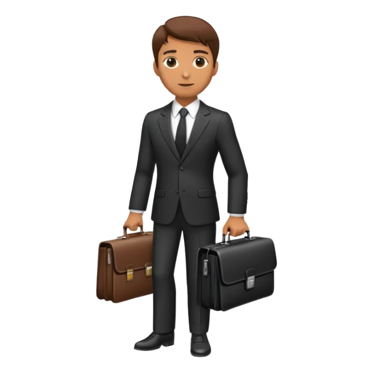 lawyer with briefcase and suit sticker